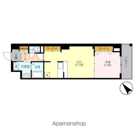 横浜市港北区新横浜のマンションの間取り