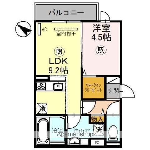 ブリランテ川西通 Aの間取り写真