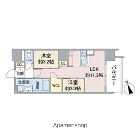 スリーアイランドタワー泉高岳の間取り写真