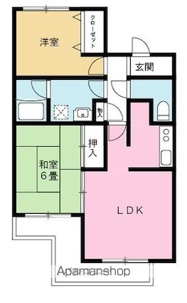 東京都青梅市新町７丁目[2LDK/53.8m2]の間取図