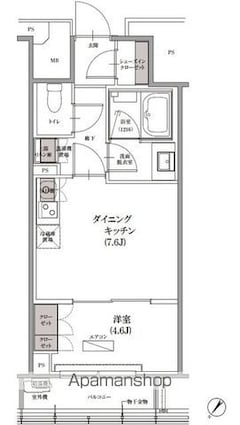 ＳＫナインティ門前仲町[1DK/32.05m2]の間取図