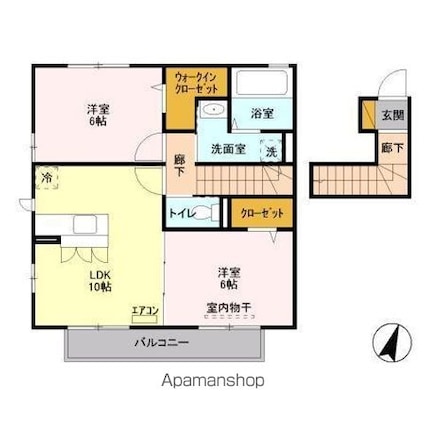 サニーモール　参番館[2LDK/58.25m2]の間取図
