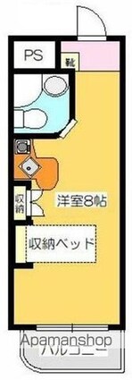 ラ・パルフェ・ド・コゼット[1R/21m2]の間取図