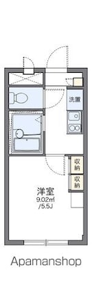 レオパレスアサマ[1K/19.17m2]の間取図