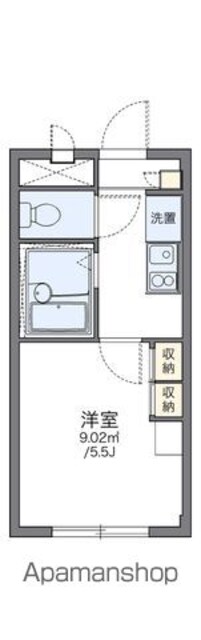 レオパレスアサマ[1K/19.17m2]の間取図