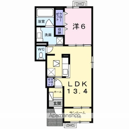 メゾン　ド　モア[1LDK/50.14m2]の間取図