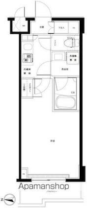 ルーブル高島平[1K/25.42m2]の間取図