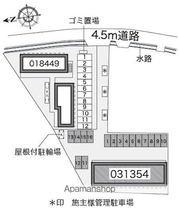 レオパレスコンフォール中島Ⅱ[1K/28.02m2]の配置図