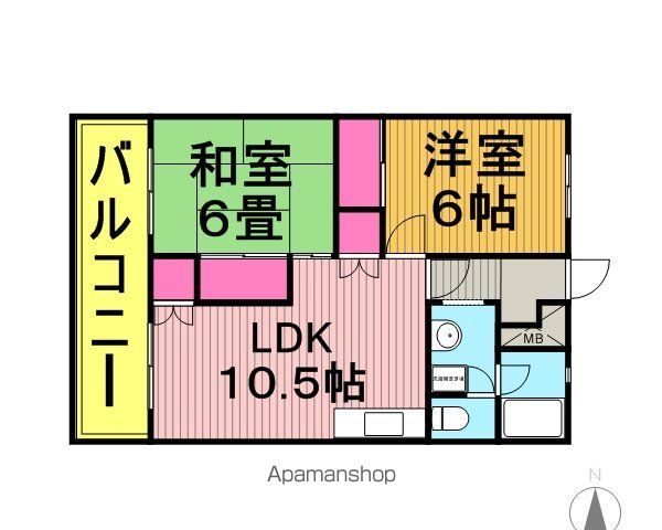 松丸第二コーポラスの間取り