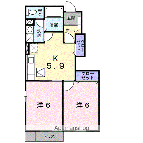 クレストールFの間取り写真
