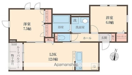 ＳＯＰＨＩＡ方南[2LDK/56.1m2]の間取図