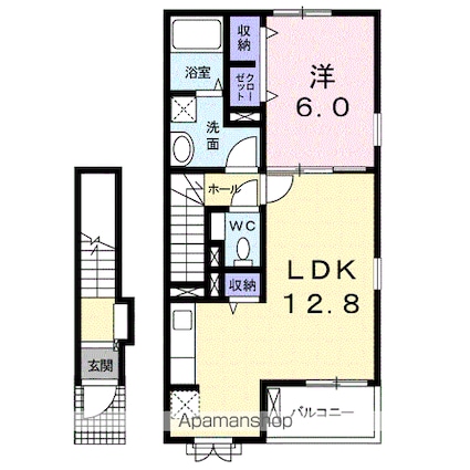 Ｕｎｉｓｏｎ啓[1LDK/49.13m2]の間取図