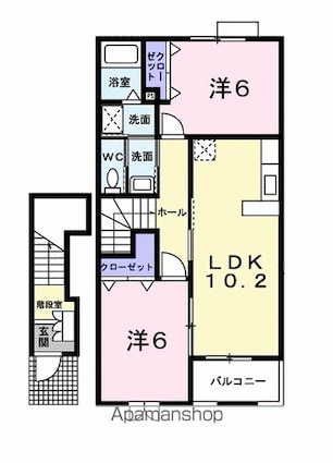 ＭＡＩＳＯＮ　ＳＯＬＥＩＬ[2LDK/57.02m2]の間取図