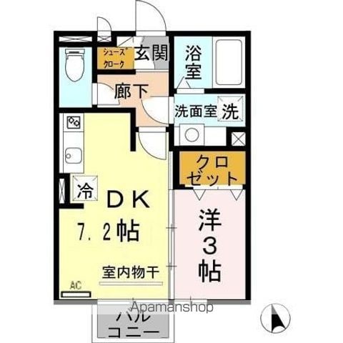 和歌山市松江東のアパートの間取り