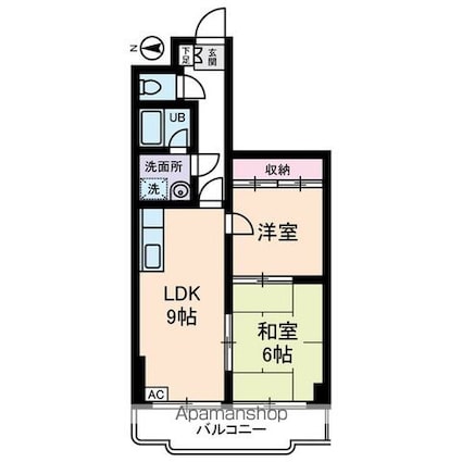 エレガンス綾瀬４[2LDK/48.6m2]の間取図