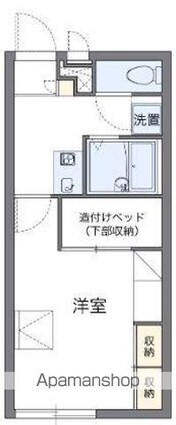 レオパレスＴＡＫＥＳＨＩＲＯ[1K/23.18m2]の間取図