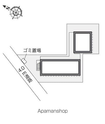 レオパレスＹｏｕー２[1K/19.87m2]の配置図