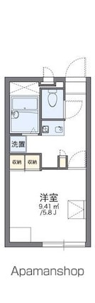 レオパレスルーエ島根[1K/20.28m2]の間取図