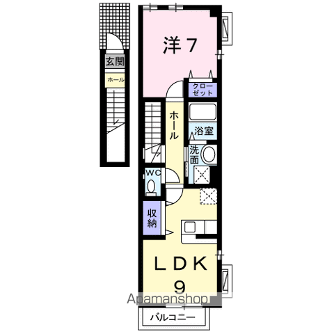 伊予鉄道郡中線 土居田駅 徒歩19分 2階建 築22年の間取り写真