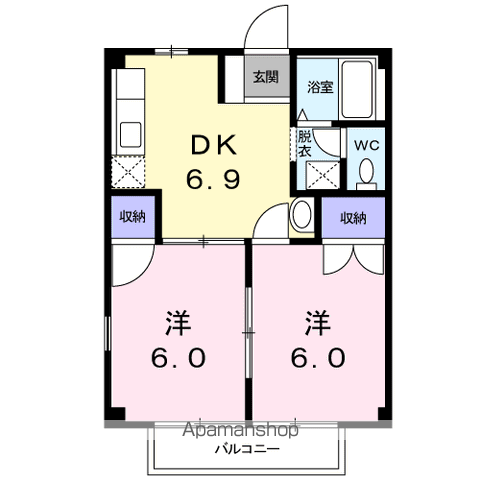 コーポひまわりの間取り