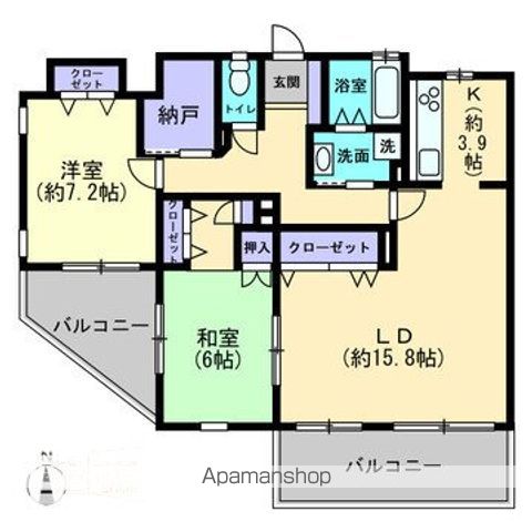 福岡市西区姪浜駅南のマンションの間取り