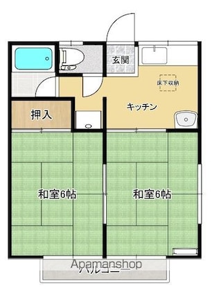 Ｋ＆ＲⅠ[2K/34.78m2]の間取図