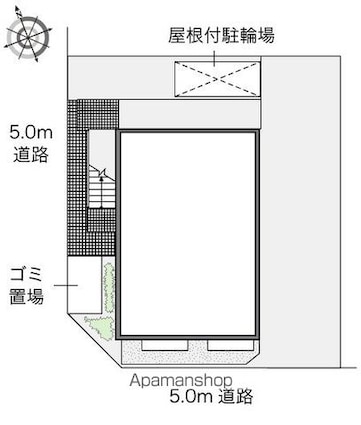 レオパレスシセル　ワン[1K/22.35m2]の配置図