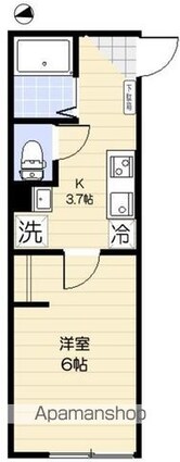 Ｂｌａｎｃ　Ｔｅｒｒａｃｅ　Ｍａｔｓｕｄｏ（ブランテラス松戸）[1K/20.06m2]の間取図