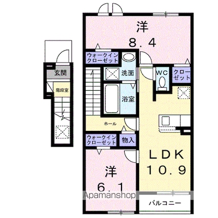 ウィステリアタウンＨ[2LDK/61.14m2]の間取図