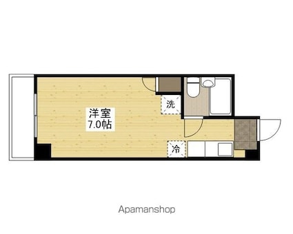 メゾン山下[1R/21m2]の間取図