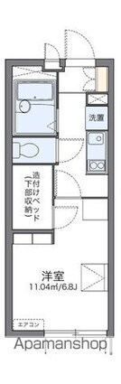レオパレス広白岳[1K/19.87m2]の間取図