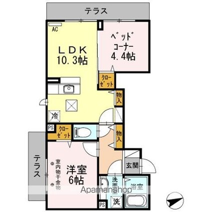 コンソラータ[2LDK/49.04m2]の間取図