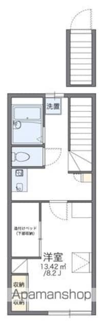 レオパレス楠見中[1K/26.08m2]の間取図