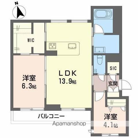 シャーメゾン帯小入口の間取り写真