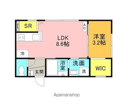 Ｃｌａｉｒ　Ｓｏｌａｒｅ[1LDK/30.9m2]の間取図