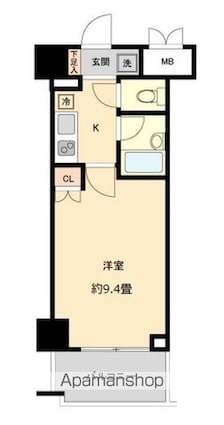 フォレスト・ヒル仙台青葉[1K/25.58m2]の間取図