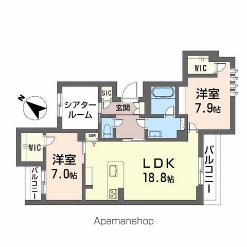 シャーメゾンプレミア鹿児島駅前の間取り写真