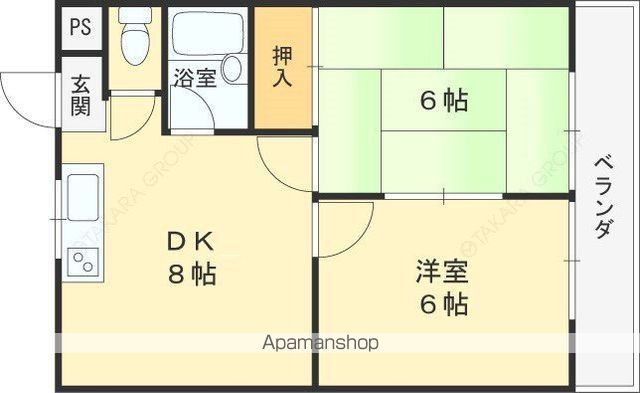 郡津金森マンションの間取り写真