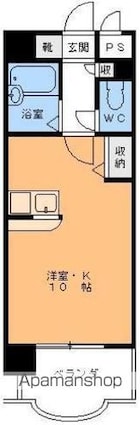 エスペランス[1R/25.42m2]の間取図
