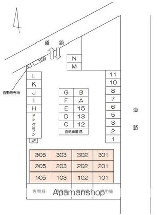 フォブール三渓[3LDK/69.6m2]の配置図