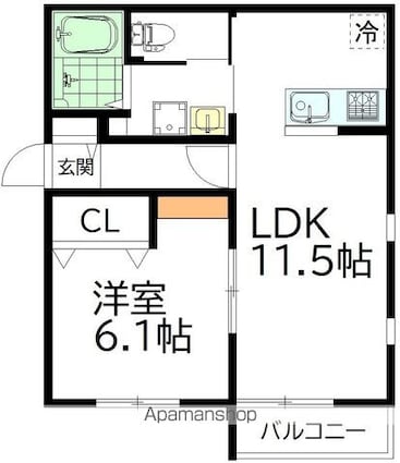 Ｇｒａｎｄ　ＰＬＡＣＥ　ｍｅｉｄａｉｍａｅ　グランプラス明大前[1LDK/40.37m2]の間取図