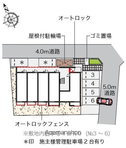 ミランダ深大寺[1R/27.53m2]の配置図