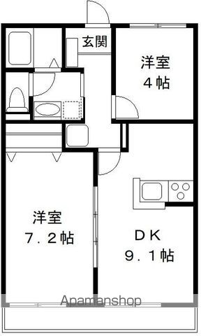 柏市東のアパートの間取り