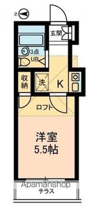 Ｆｌａｔ　ＪＵＮ[1K/16.6m2]の間取図