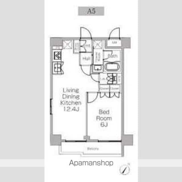 プラウドフラット三軒茶屋Ⅱ[1LDK/41.58m2]の間取図