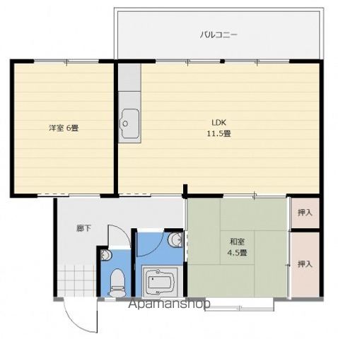 鈴が台団地分譲住宅F棟の間取り写真