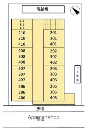 レディース・ビレッジ　ヨシトモ[1R/21.15m2]の配置図