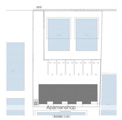 テラスハウス太田[2LDK/64.03m2]の配置図