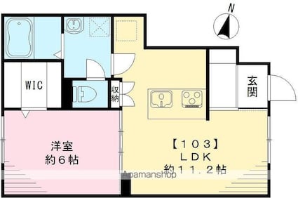 クロッシェ[1LDK/41.11m2]の間取図