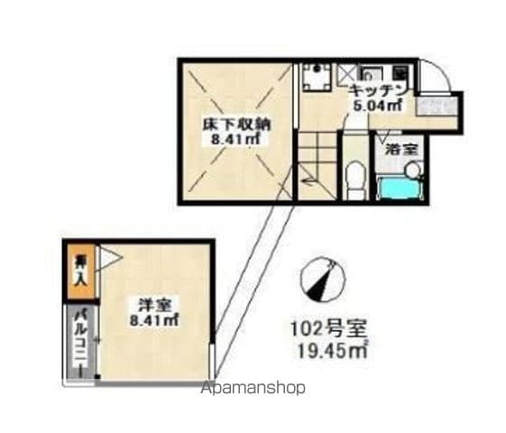 地行1744の間取り写真
